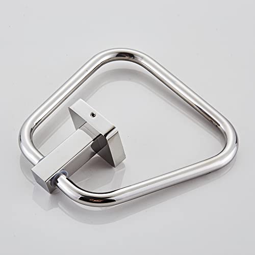 Chrome Towel Ring for Bathroom 2 Pack, Kitchen Bath Towel Holder Hangers Wall Mount Heavy Duty Stainless Steel - color: Chrome, size: 2 Pack