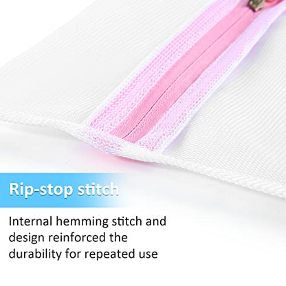 GOGOODA Mesh Laundry Bags for Delicates Durable Protective Wash Bags Travel Storage Bags for Intimates Lingerie, 7PCS (1XXL, 1XL,1L,1M,1S,2 bra bags) - size: 1XXL, 1XL,1L,1M,1S,2 bra bags
