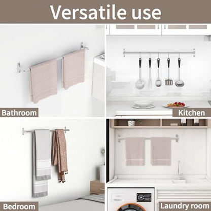 JUYSON 30 Inch Bathroom Towel Bar, Towel Racks for Bathroom Wall Mounted, Stainless Steel Heavy Duty Modern Single Towel Bar Holder Towel Rod Wall Mounted(Single Bar-Brushed Nickel, 30 in) - color: Brushed Nickel, size: Single Bar