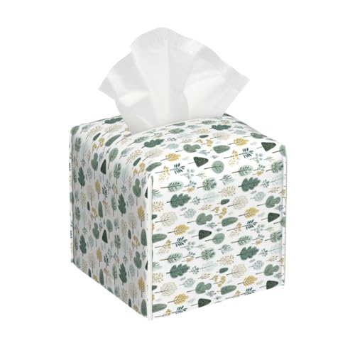Forest Trees Design Tissue Box Cover Square Tissues Boxes Decorative Facial Paper Organizer for Friends, Home Nightstands Bathroom Table Decor - color: Color_15