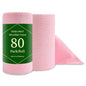 Jessy Home 80 Pack Reusable Paper Towels Pink Microfiber Cleaning Cloth Roll 12"x12" Microfiber Towels, Tear Away Cloth for Cars,Wash Cloths,Lint Free Rags for House,Kitchen,Window,Cleaning Supplies - color: Airy Pink