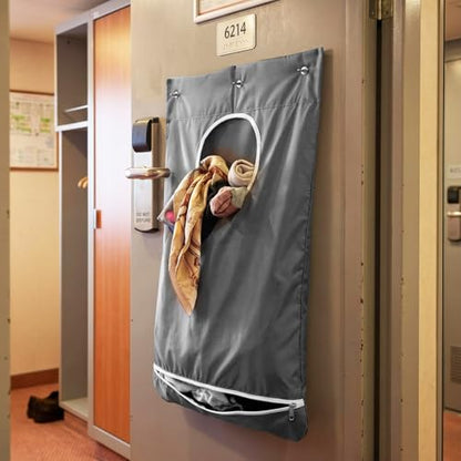 2 Pack Magnetic Hanging Laundry Bags for Cruise Ship over the Door Dirty Clothes Hamper with Magnets Cruise Cabin Storage Organizer
