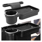 Car Cup Holder Tray, Foldable Car Backseat Organizer Food Tray for Eating, Multifunctional Detachable Headrest Drink Trays Desk for Most Vehicles Road Trips