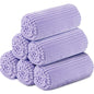 Buryeah 6 Pcs Flannel Throw Blanket Bulk 50 x 60 in Sleepover Blanket Outdoor Wedding Throw Lightweight, Oeko-tex Standard 100 Certified for Sofa Homeless Gifts (Light Purple) - color: Light Purple