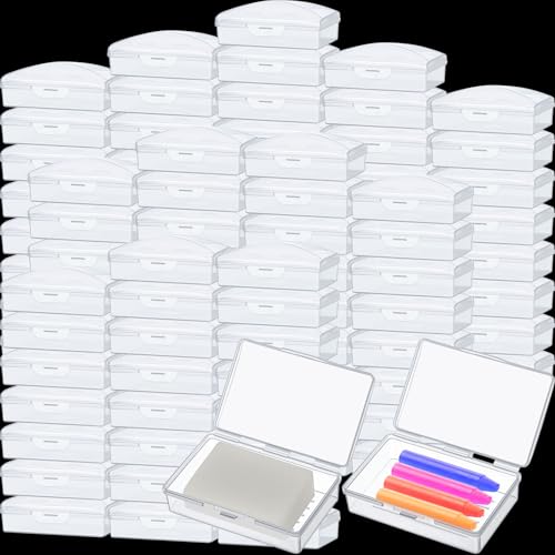 Reallnaive 24 Pcs Travel Soap Container Portable Plastic Soap Boxes Bulk with Lid Homeless Donations Bulk Gym Shower Tour Groups Hotel Outdoor Camping (White) - color: White
