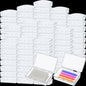 Reallnaive 24 Pcs Travel Soap Container Portable Plastic Soap Boxes Bulk with Lid Homeless Donations Bulk Gym Shower Tour Groups Hotel Outdoor Camping (White) - color: White