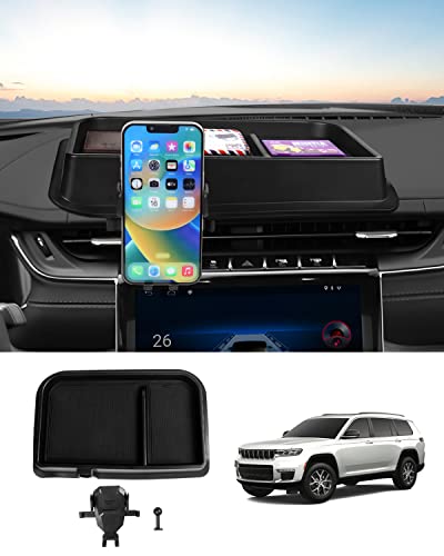 Autorder Phone Holder Mount for 2021 2022 2023 2024 Ford Bronco Sport Accessories Center Console Dashboard Organizer with Phone Stand with Anti-Slip Mat - color: 2021-2024 Ford Bronco