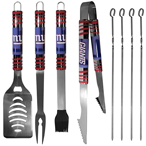 NFL Siskiyou Sports Fan Shop New York Giants Steel Tailgater BBQ Set w/Case 8 piece Gray