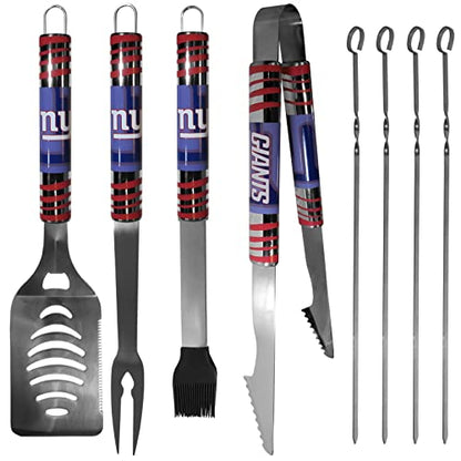 NFL Siskiyou Sports Fan Shop New York Giants Steel Tailgater BBQ Set w/Case 8 piece Gray