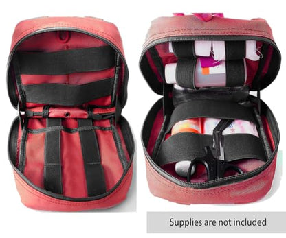 Carlebben EMT Pouch MOLLE Ifak Pouch Tactical MOLLE Medical First Aid Kit Utility Pouch - color: Red