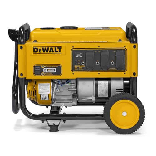 DeWalt 5,000 Starting Watt Portable Gas Generator, 223cc Engine, Idle Control Technology, CO Protect Carbon Monoxide Detection, Never-Flat Wheels, Emergency Jobsite Power, 49 State - style: 5,000 Starting Watts