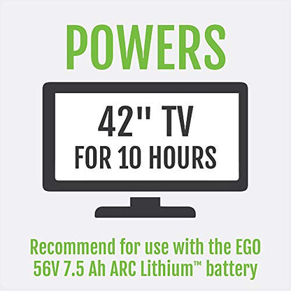 EGO POWER+ Portable Inverter, 150W, Power Inverter Generator, Quiet, Battery and Charger Not Included - PAD1500 - style: 150W w/USB A (No Battery/Charger)