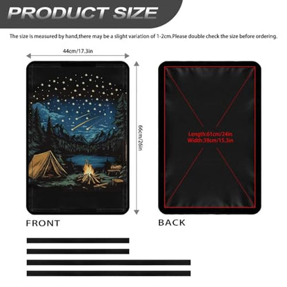 Camper Print RV Trailer Door Window Shade 16x25 Collapsible RV/Camper Door Window Sun/Privacy Shade Thicken RV Blackout Window Cover Fabric Gift for Holiday - color: Camper Print