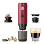 Portable Espresso Machine, Travel Coffee Maker for Camping, Car Coffee Maker Self-Heating with USB-C, 20 Bar 2-in-1 Electric Coffee Maker With Ground Coffee & NS Capsule for RV, Hiking, Office(White) - color: RED