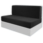 Tlswshsy RV Dinette Cushion Covers-Stretchable Loveseat Sofa Furniture Protector -Elastic Camper Cushion Slipcoversfor RV Camper Car Bench (Black) - color: Black
