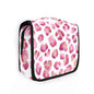 Pink Leopard Hanging Toiletry Makeup Bag Cheetah Print Toiletries Cosmetics Organizers Bags for Women Travel - color: Pink Leopard
