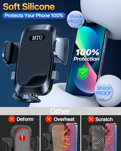 2026 Ultimate Best【True Military-Grade & Safety Cert】Car Phone Holder【Upgraded 360 Rotation & 100+LBS Strongest Suction】5-in-1 Truck Windshield Dashboard Vent Mount Stand for iPhone Android,Deep Black - color: Deep Black