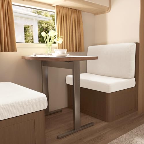 FUANGUI RV Dinette Cushion Covers Stretch Camper Seat Cover Booth Seats Replacement RV Washable Sofa Furniture Protector - color: Beige