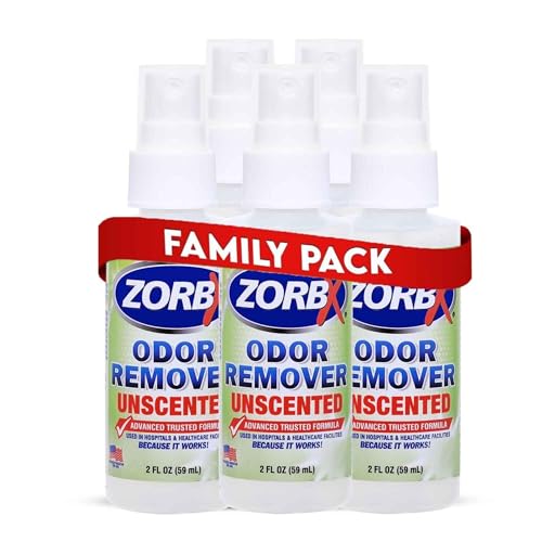 ZORBX Unscented Odor Eliminator Spray 2 Oz (5-Pack) – Hospital-Grade Permanent Odor Remover for Pet & Human Urine, Smoke & Strong Household Odors – Carpet, Upholstery, Mattress, Bathroom, Car & More - size: 2 Fl Oz (Pack of 5)