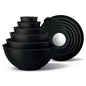 COOK WITH COLOR Mixing Bowls with TPR Lids - 12 Piece Plastic Nesting Bowls Set includes 6 Prep Bowls and 6 Lids, Microwave Safe (Speckled Black) - color: Speckled Black TPR Lids