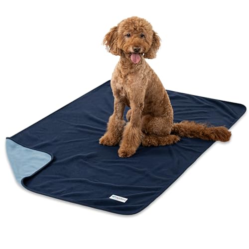 PetAmi Waterproof Dog Blanket for Couch, Pee Proof Reversible Cat Blanket for Sofa Bed Furniture Protector, Soft Fleece Washable Pet Throw for Dogs Cats Puppies Kittens, 40x60 Navy Blue - color: Navy/Blue, size: Large (40x60)