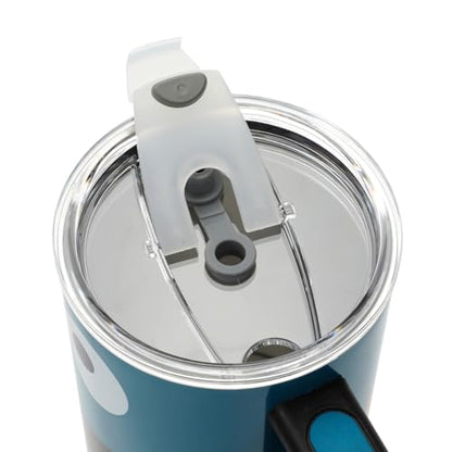 Bioworld Sesame Street Cookie Monster 40 Oz Blue Stainless Steel Tumbler with Handle - color: Cookie Monster