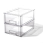 BINO | Stackable Storage Drawers, Large - 2 Pack, Clear | THE CRATE COLLECTION | Storage Bins With Drawers | Bathroom Organizers | Under Sink Organizer | Vanity Cabinet Home Organization - size: Large 2-Pack