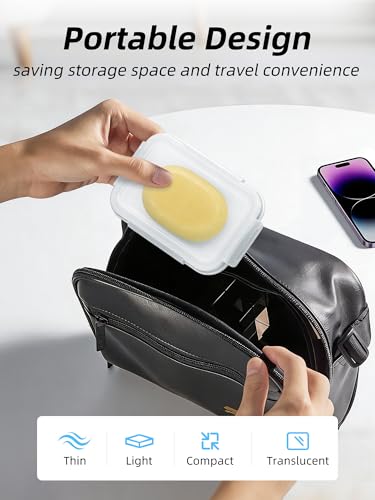 Travel Soap Case, Leakproof Silicone Bar Soap Travel Case, 4.7 * 3inches Compact Portable Holder Container for Traveling, Gym, Camping, Shower (Transparent) - color: Transparent