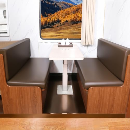 FUANGUI RV Dinette Cushion Covers, Waterproof PU Leather Stretch Camper Booth Seats Replacement RV Cushion Covers Washable Sofa Furniture Protector - color: Pu-coffee Color