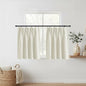 Cafe Curtains 18 Inch Length,with Rings 80% Blackout Boho Farmhouse Style Small Half Curtains for Kitchen Bathroom Living Room - color: Cream, size: 24"W x 18"L (Pack of 1)