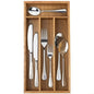 Acacia 4 Slot Silverware Drawer Organizer - Cutlery Holder with Flatware Tray - color: Acacia, size: 4 Slots
