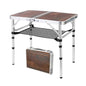 YihuiKo Small Folding Table, 3 Adjustable Heights Picnic Table, Outdoor Folding Table with Storage Mesh Layer, Portable Table for Outdoor & Indoor - size: 24"L x 16"W x 24"H