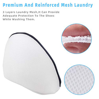 GOGOODA Mesh Laundry Bags for Delicates Durable Protective Wash Bags Travel Storage Bags for Intimates Lingerie 2PCS(2 Shoe wash Bags(10.23 * 16.53in)) - size: 2 Shoe wash Bags(10.23 * 16.53in)