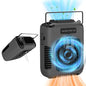 Portable Personal Fan Shirt Fan Rechargeable 8000mAh, Body Fans with 3 Speeds Faster Cooling & LED Light, Clip on Fans 30H Hands-Free Keeping Cool Outside While Camping Working in Summer Hot Weather