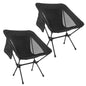 NewDoar 2 Pac Camping Chairs 2 Pack, Collapsible Portable Compact Chair, with Carrying Bag Lightweight Small Folding Chair, for Hiking & Beach & Fishing Lawn Concert - color: Black 2pack