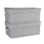 First Aid Box and Pet Frist Aid Kit Case Set, Fabric Medicine Storage Box Empty, Divided First Aid Supplies Organizer Storage with Clear Lid, Emergency Kit Storage Box for Family and Dog-Gray