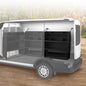 Black Steel Cargo Van Shelving Storage System Adjustable Height Fit for Ford Transit Connect 2014+, Ram Promaster City, Chevy City Express, Nissan NV200 52" W x 43" H x 13" D - size: 52" W x 43" H x 13" D