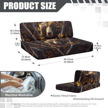 Bear Hunting Forest RV Dinette Cushion Covers Non Slip Camper Cushion Cover Dinette Booth Set RV Seat Covers for RV Camper Sofa, Washable - color: Bear Hunting Forest