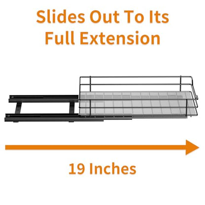 RCHYFEED Pull Out Spice Rack Organizer for Cabinet,Slide out Spice Organizer for Inside Cabinets,Heavy Duty Spice Organization for Kitchen and Pantry,Seasoning,Sauces(1-Tier,6.5" Wx10.5 Dx2.5 H) - size: 1 Tier-6.5''Wx10.5''Dx2.5''H