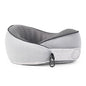 KPNEOL Travel Pillow, 100% Pure Memory Foam Travel Neck Pillow Airplane Neck Support Ergonomic Design for Traveling Suitable for Airplanes,Offices-Grey-Large Size