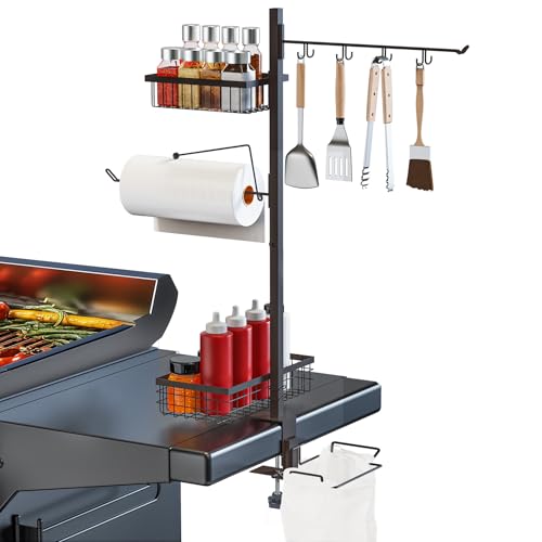 5-in-1 Griddle Caddy for Blackstone - Grill Organizer for Camping Outdoor Kitchen Cooking Tools & Accessories, Fathers Day Grilling BBQ Smoker Accessories Gifts for Men - style: grill organizer A