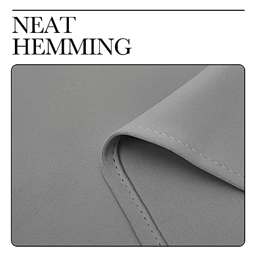 NICETOWN Bedroom Curtains Blackout Drapery Panels, Three Pass Microfiber Thermal Insulated Solid Ring Top Blackout Window Curtains/Drapes (Two Panels, 34 x 54 inches, Silver Grey) - color: Silver Grey, size: 34"W x 54"L (Pack of 2)