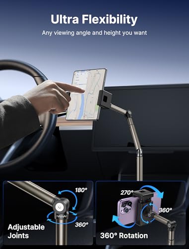 JSAUX Cup Holder Universal Mount for Foldable Phone, Car Truck Cradle Compatible With iPad Mini, Samsung Galaxy Z Fold 6/5/4, Pixel 9 Pro, Xiaomi Mix Fold 4/3/2 - color: FlexMount