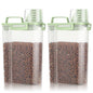 TBMax Small Dog Cat Food Storage Containers 2 Pack, Travel-Friendly Pet Food Container with Spout & Measuring Cup, Kid-Friendly Pet Feeding Dispenser, Portable Dog Treat Bird Seed Container - color: Green -2Pcs 3Qt
