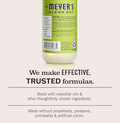 MRS. MEYER'S CLEAN DAY Room Freshener, Lemon Verbena Scent, 8 Ounce Non-Aerosol Spray Bottle (Pack of 3) - size: 8 Fl Oz (Pack of 3)