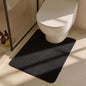 Triohero Toilet Rug, Thin Toilet Rugs U Shaped Washable Non Slip Absorbent Quick Dry Low Pile Toilet Mat, Black 20"x24" U Shape - color: Black, size: 20"x24" U Shape