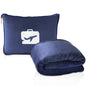 EverSnug Travel Blanket and Pillow - Premium Soft 2 in 1 Airplane Blanket with Soft Bag Pillowcase, Hand Luggage Sleeve and Backpack Clip (Navy Blue) - color: Navy Blue