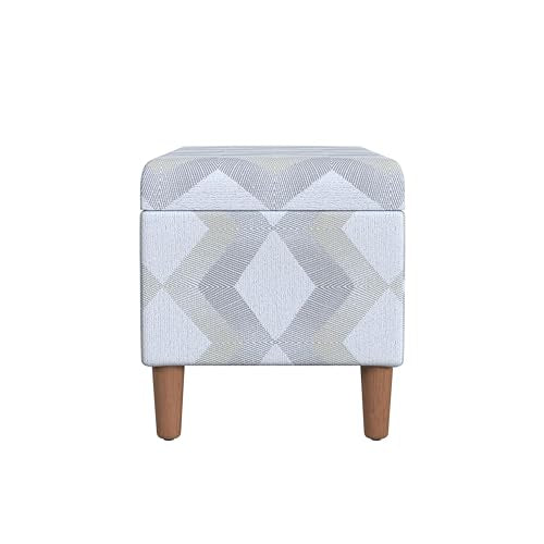 HomePop Malmo 36" Storage Bench - Natural Woven Geo - color: Natural Woven Geo