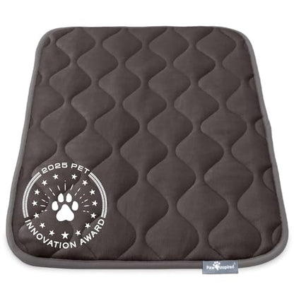Paw Inspired Washable Padded Crate Mats for Dogs | 29” x 18” Pad, Fits 30-inch Kennels | Leakproof, Waterproof Bottom, Plush Pet Beds (Gray) - color: Gray, size: 30 Inch