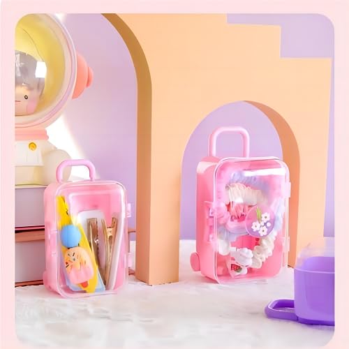 4PCS Mini Plastic Travel Suitcase Boxes Suit for Wedding Party Decoration, Handbag Luggage Storage Box, Mini Luggage,Suitcase Gift Box